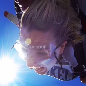 Jo skydiving for the first time last week!
