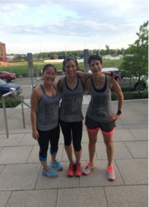 Yards boot camp Instructor Kelly Moyers with two of her boot camp champs!